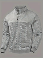 Sutton Men's Cable Knit Henley Sweater