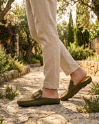 Grayson Men's Suede Buckle Mule