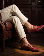 Delacroix Men's Ostrich Horsebit Loafers
