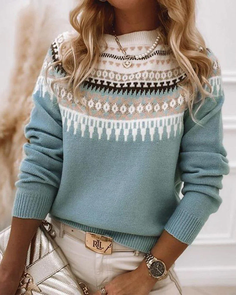 Hadley Women's Fair Isle Crew-Neck Sweater