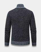 Harrison Jacquard Knit Zip Cardigan Sweater