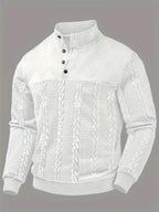 Sutton Men's Cable Knit Henley Sweater