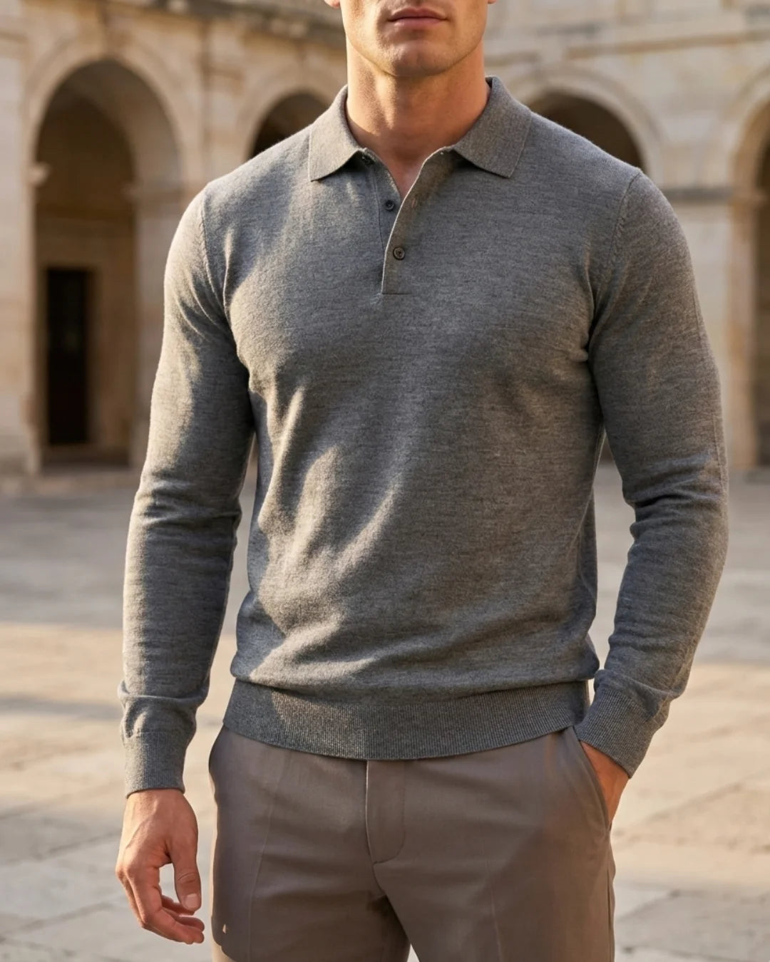 Spencer Men's Merino Wool Polo