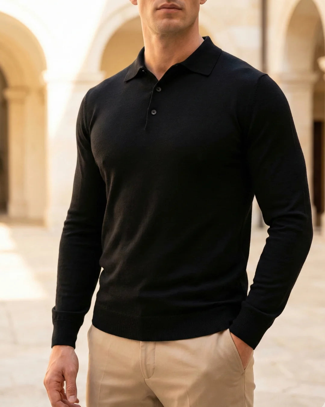 Spencer Men's Merino Wool Polo