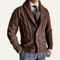 Calloway Men's Cable Knit Shawl Cardigan