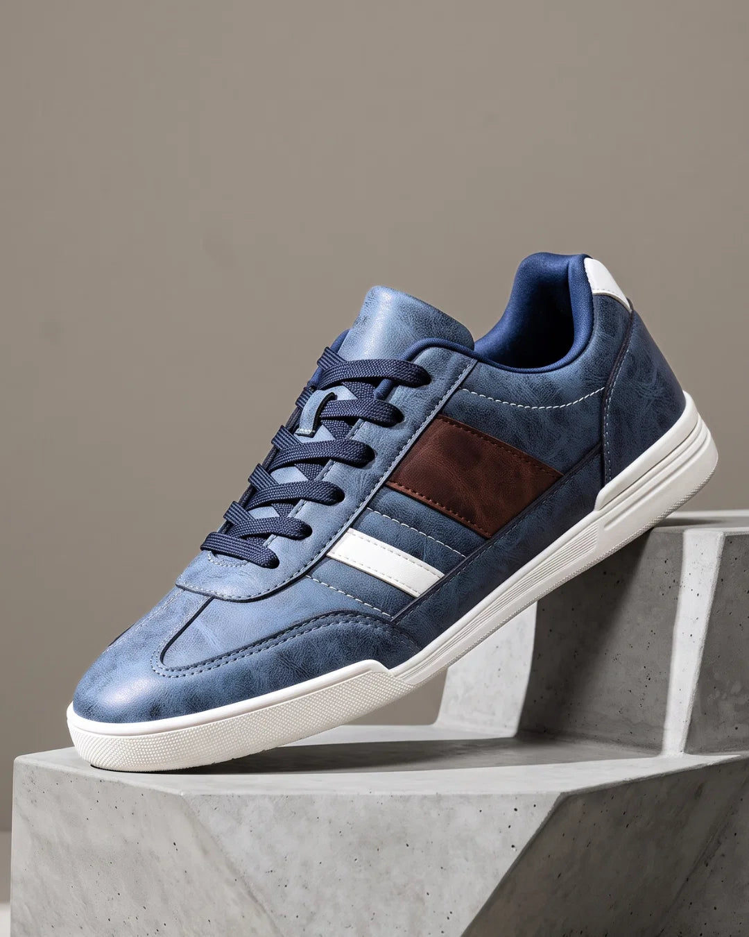 Bennett Men's Vintage Striped Court Sneakers