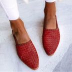 Cordelia Comfortable Casual Woven Pointed Toe Mules