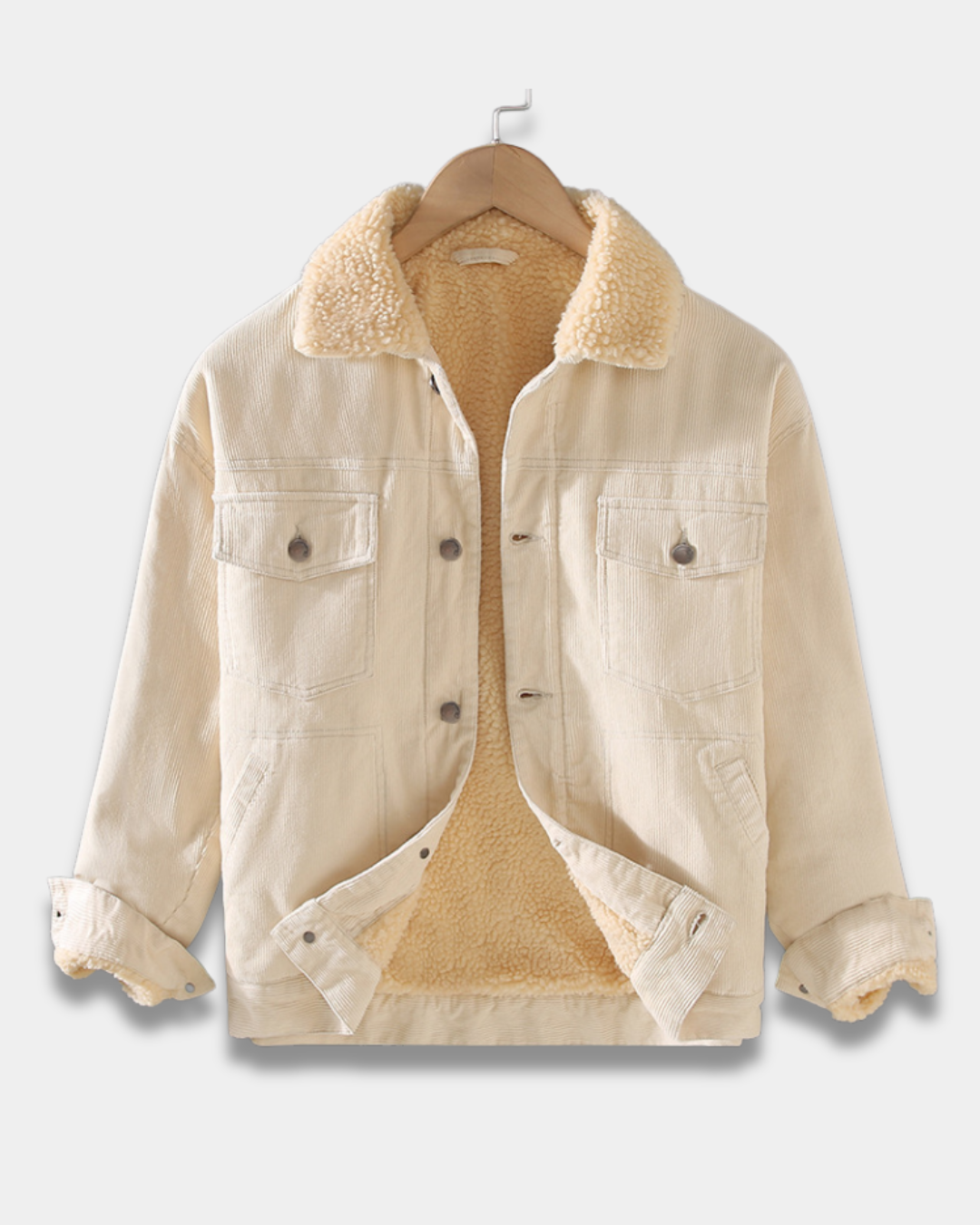 Laurence Warm Winter Corduroy Sherpa Lined Jacket
