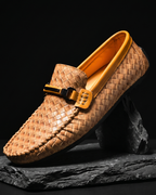 Remington Men's Woven Leather Horsebit Loafers