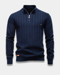 Weston Slim-Fit Textured Quarter Zip Sweater