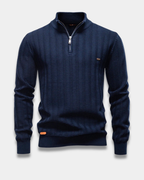 Weston Slim-Fit Textured Quarter Zip Sweater