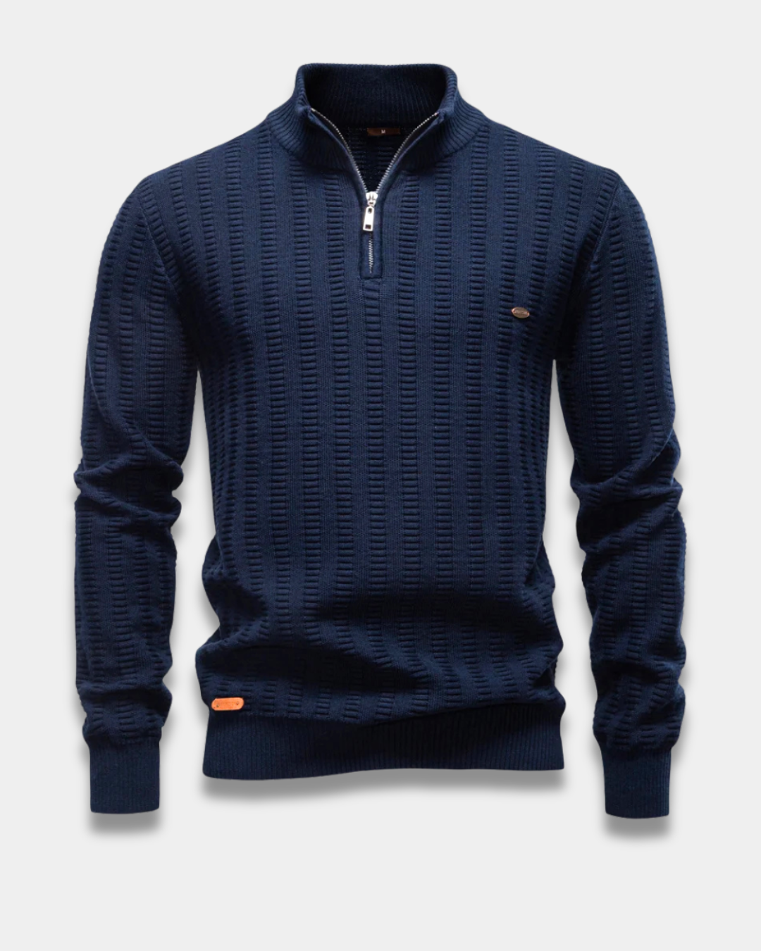 Weston Slim-Fit Textured Quarter Zip Sweater