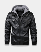 Remington Warm Leather Hooded Jacket