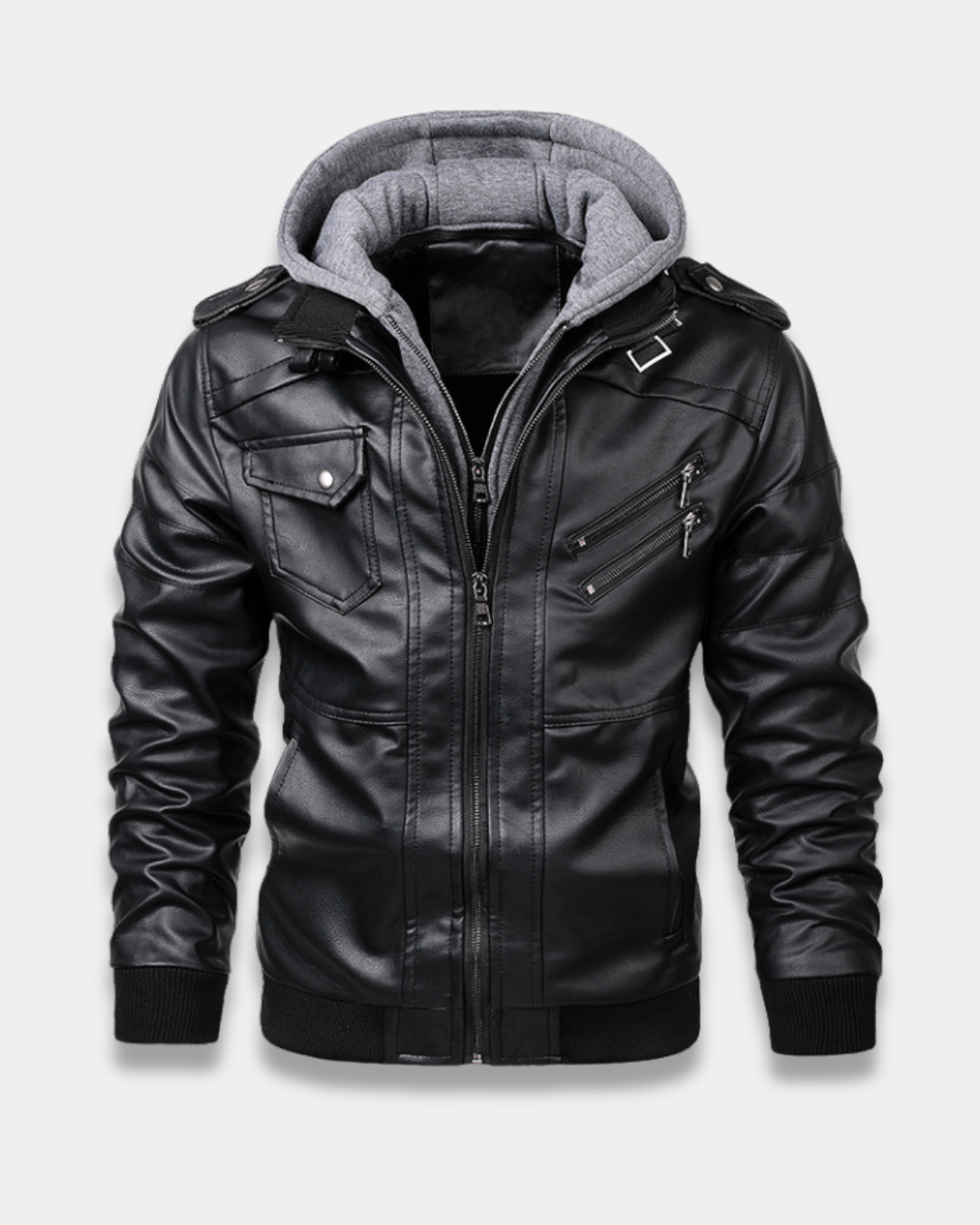 Remington Warm Leather Hooded Jacket