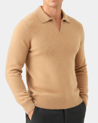 Harrison Slim-Fit Cashmere Polo Sweater