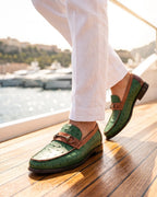 Delacroix Men's Ostrich Horsebit Loafers