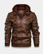 Remington Warm Leather Hooded Jacket