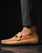 Remington Men's Woven Leather Horsebit Loafers