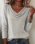 Adeline Women's Elegant Cowl Neck Knit Sweater
