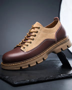 Calloway Men's Suede Leather Lug Sole Derbies