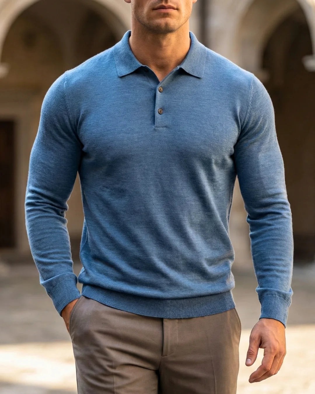 Spencer Men's Merino Wool Polo