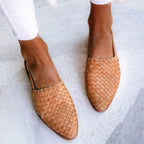 Cordelia Comfortable Casual Woven Pointed Toe Mules