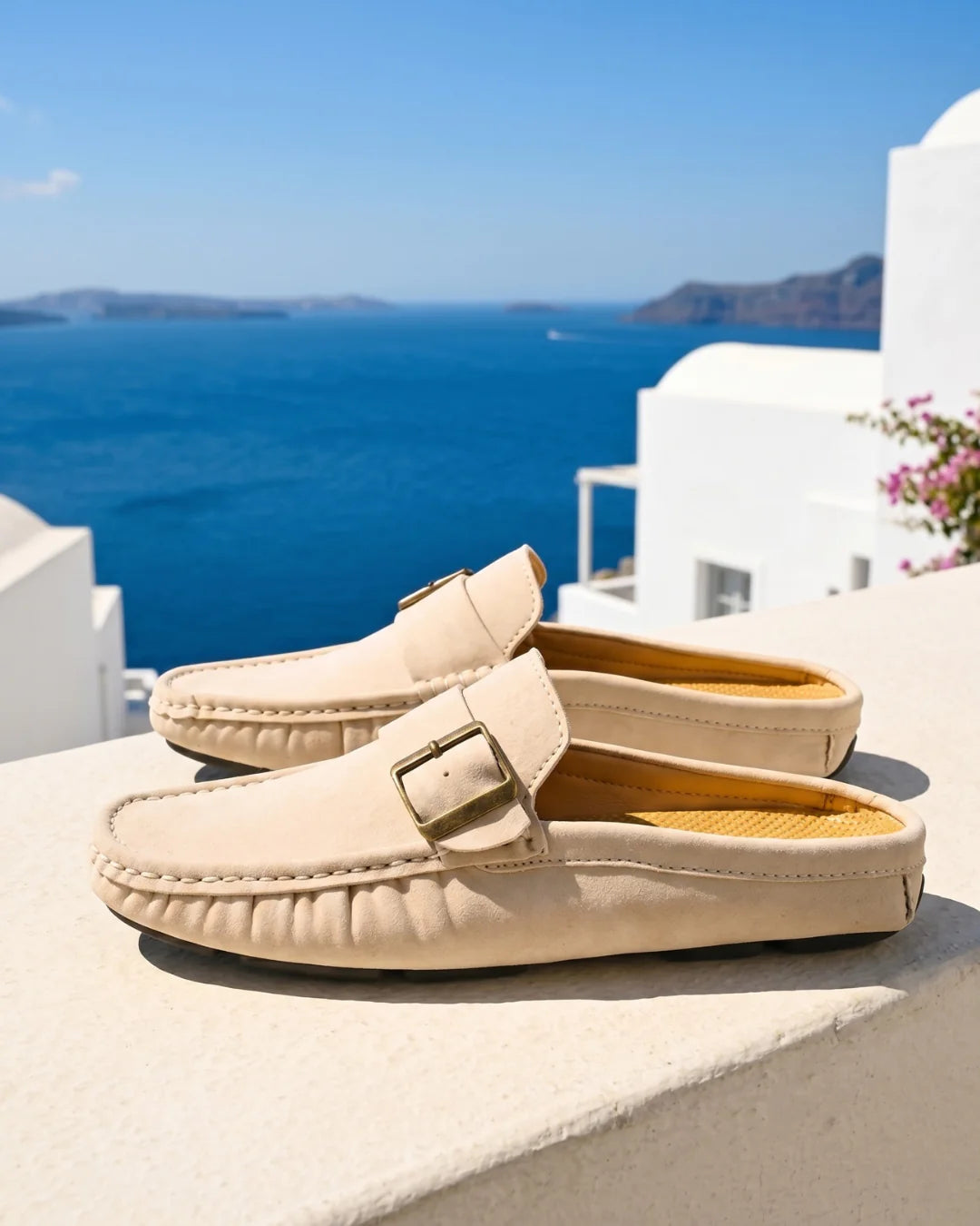 Grayson Men's Suede Buckle Mule