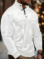 Sutton Men's Cable Knit Henley Sweater