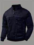 Sutton Men's Cable Knit Henley Sweater