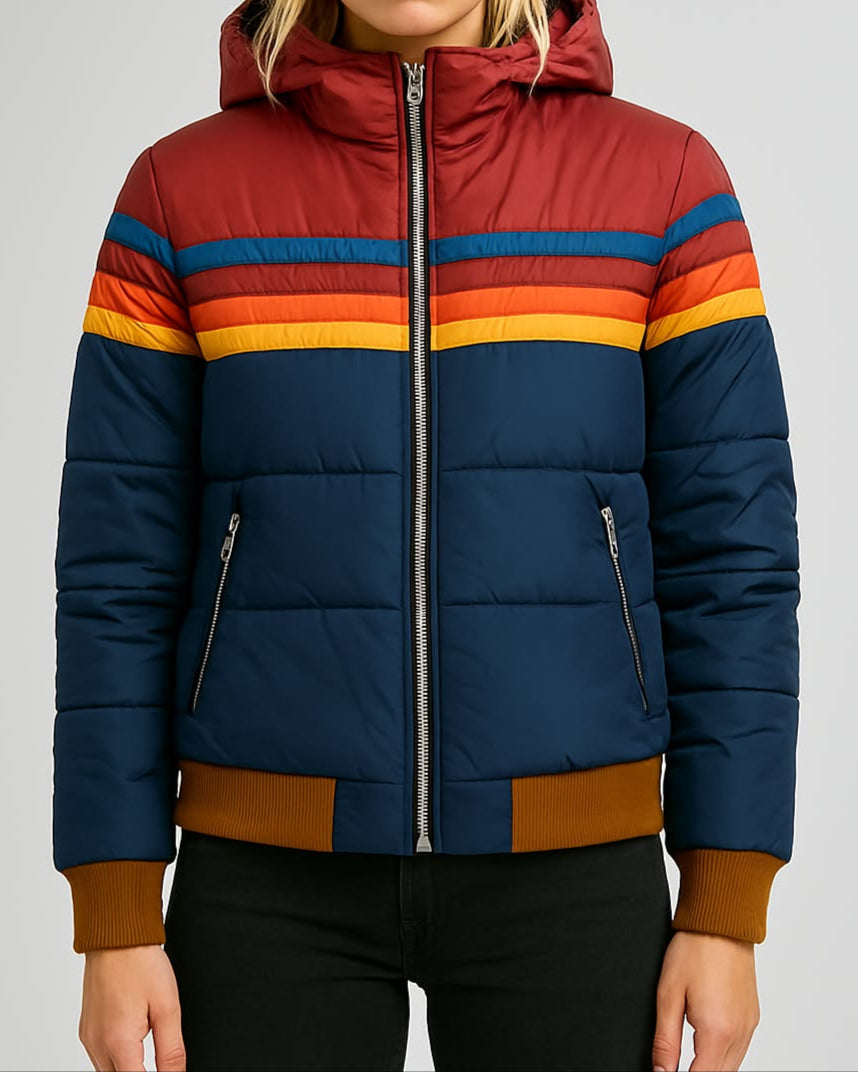 Blakely Women's Waterproof Retro Hooded Puffer Jacket