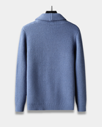 Sutton Men's Waffle Knit Shawl Cardigan | Wood Buttons