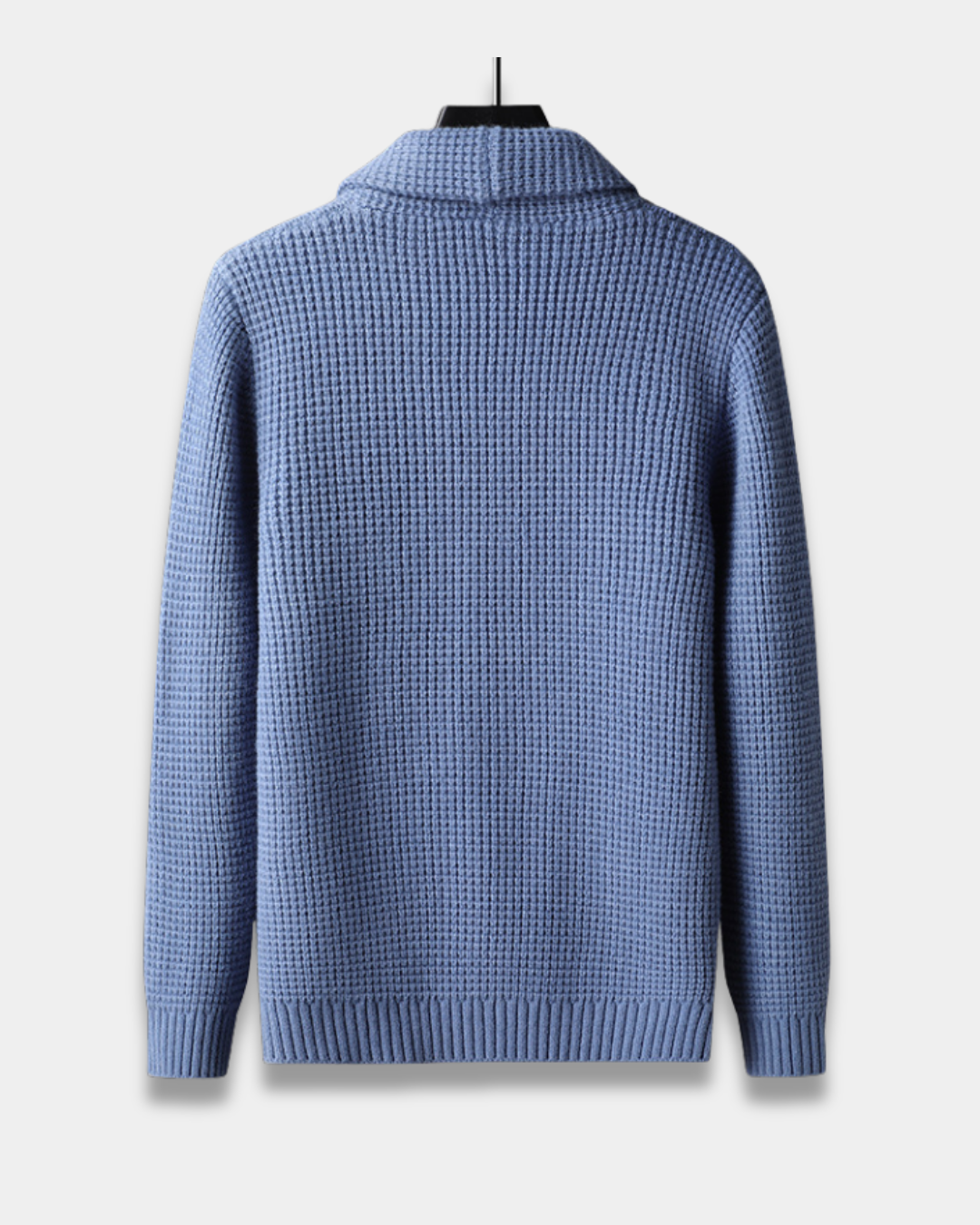 Sutton Men's Waffle Knit Shawl Cardigan | Wood Buttons