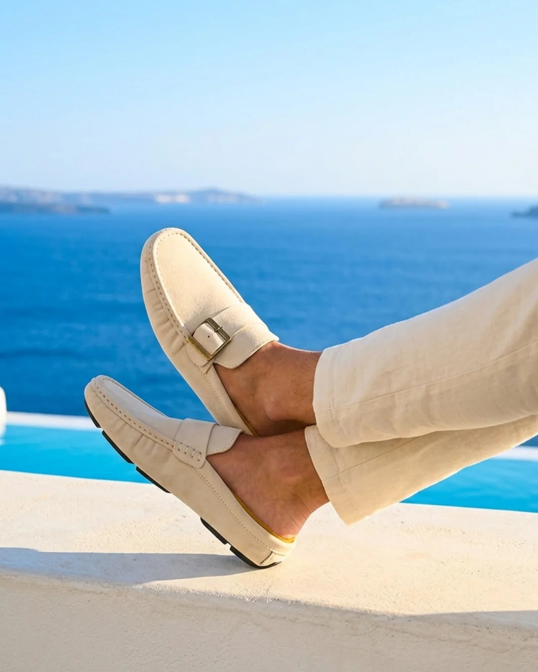 Grayson Men's Suede Buckle Mule
