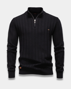 Weston Slim-Fit Textured Quarter Zip Sweater