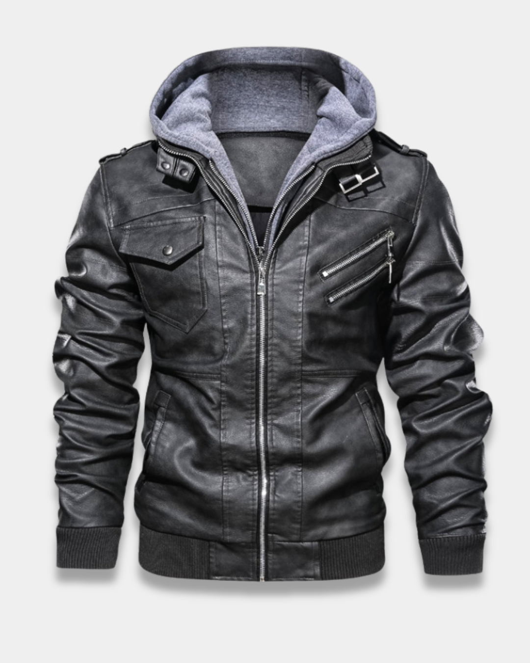 Remington Warm Leather Hooded Jacket