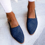 Cordelia Comfortable Casual Woven Pointed Toe Mules
