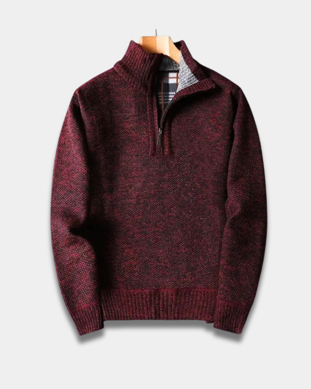 Calloway Men's Wool Blend Quarter Zip Sweater