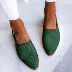 Cordelia Comfortable Casual Woven Pointed Toe Mules