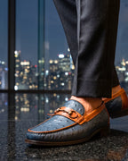 Delacroix Men's Ostrich Horsebit Loafers