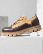 Calloway Men's Suede Leather Lug Sole Derbies