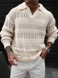 Prescott Men's Collared Crochet Knit Sweater