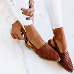 Cordelia Comfortable Casual Woven Pointed Toe Mules