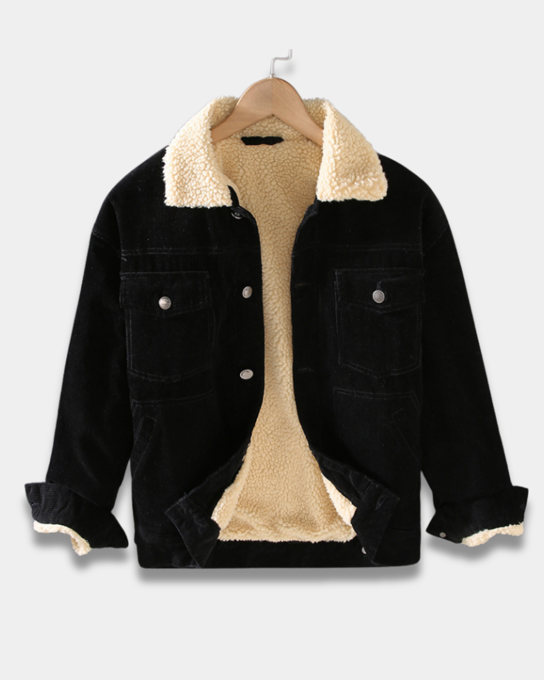 Laurence Warm Winter Corduroy Sherpa Lined Jacket