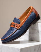 Delacroix Men's Ostrich Horsebit Loafers