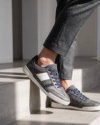 Bennett Men's Vintage Striped Court Sneakers