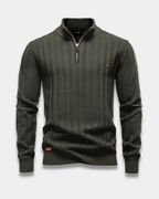 Weston Slim-Fit Textured Quarter Zip Sweater