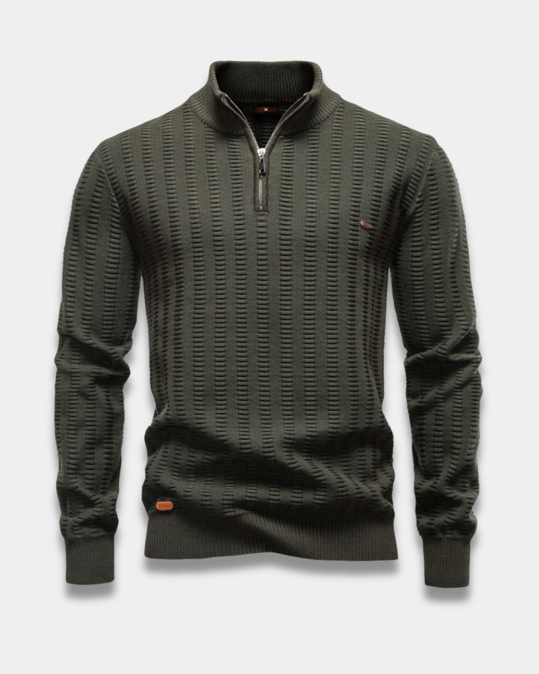 Weston Slim-Fit Textured Quarter Zip Sweater