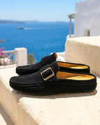 Grayson Men's Suede Buckle Mule