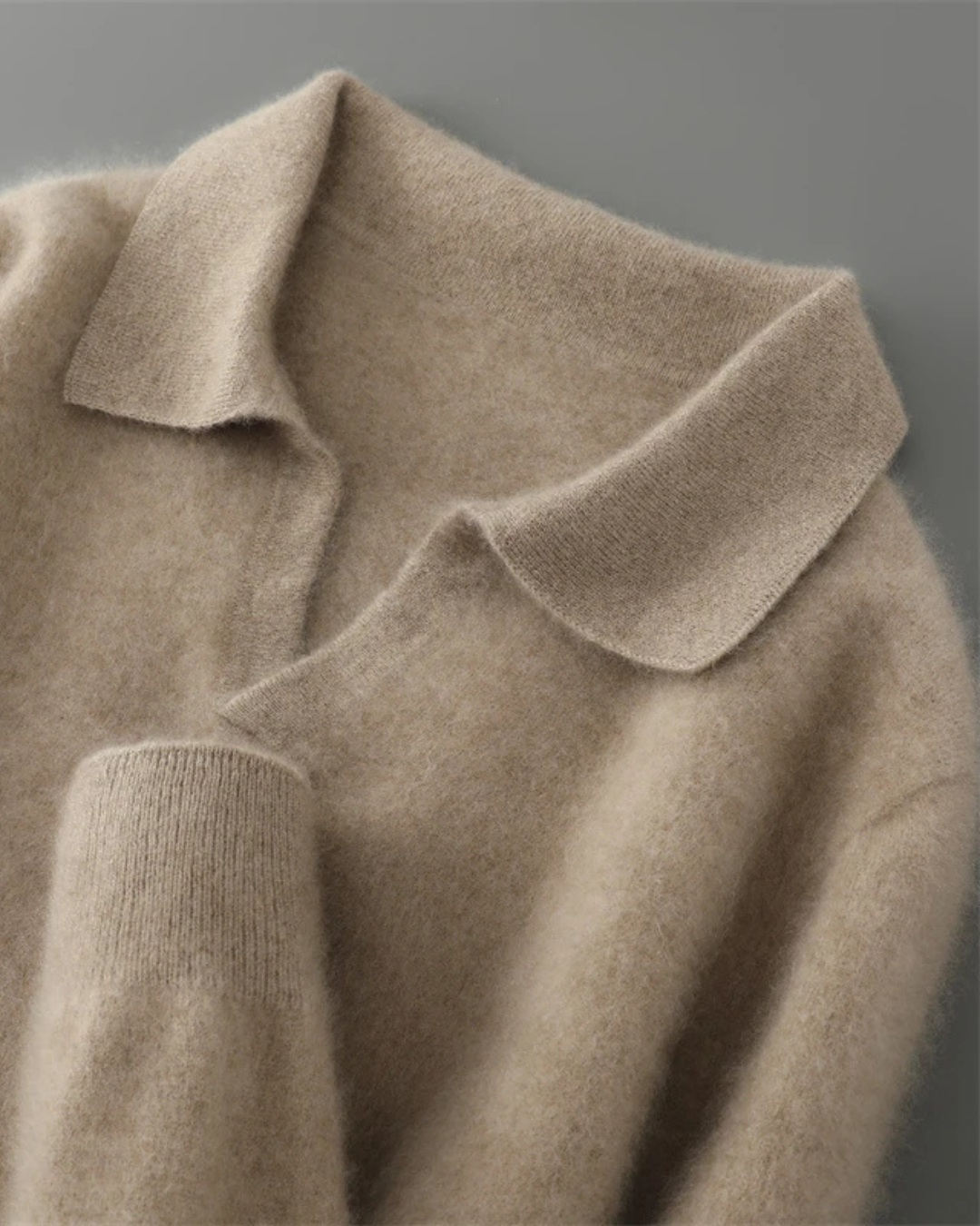Harrison Slim-Fit Cashmere Polo Sweater