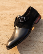 Sutton Men's Suede Leather Monk Strap Shoes